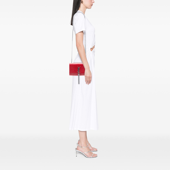 Pre-Loved Saint Laurent Small Embossed Leather Kate Tassel Crossbody - Picture 7 of 7